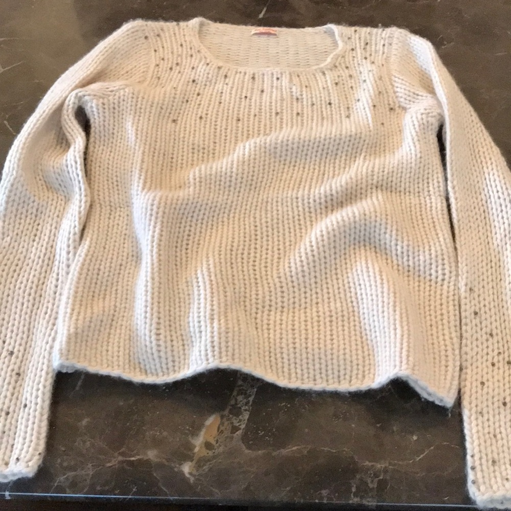 New Scotland beaded cashmere sweater